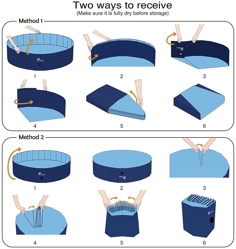 Upgraded Foldable Pet Swimming Pool Portable Dog Pool Kids Pets Dogs Cats Outdoor Bathing Tub Bathtub Water Pond Pool & Kiddie Pools ((160 X 30Cm) 63ββ D*11.8ββ H, Blue)