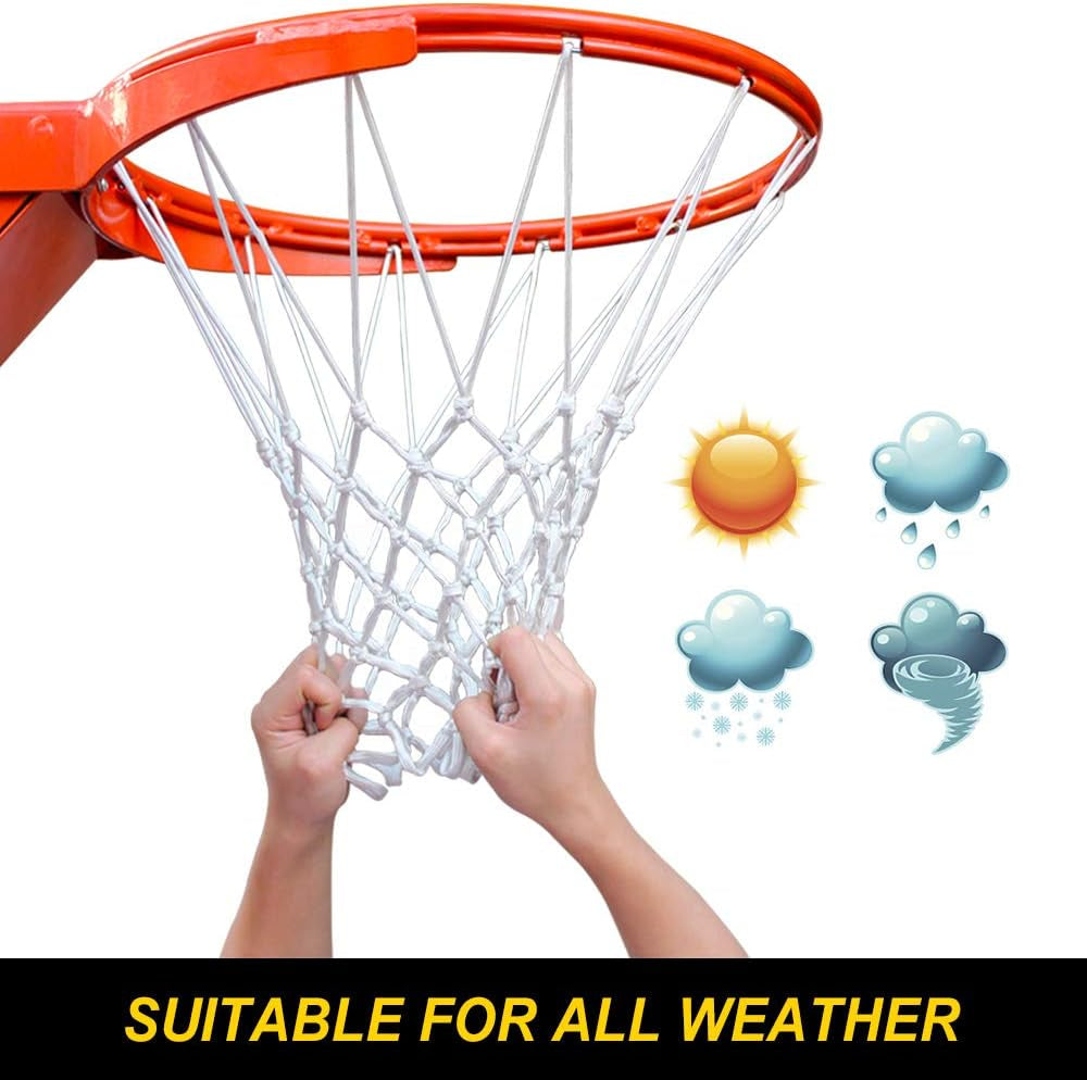 Premium Quality Professional Heavy Duty Basketball Net Replacement - All Weather anti Whip,Fits Standard Indoor or Outdoor 12 Loops Rims12 Loops
