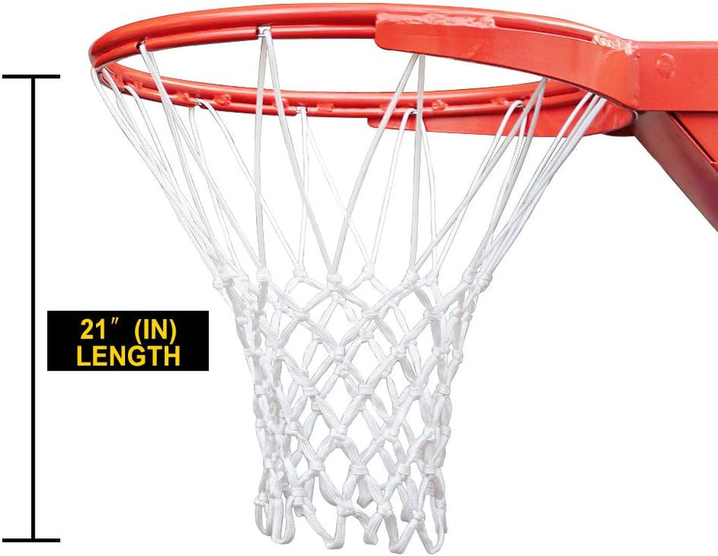 Premium Quality Professional Heavy Duty Basketball Net Replacement - All Weather anti Whip,Fits Standard Indoor or Outdoor 12 Loops Rims12 Loops